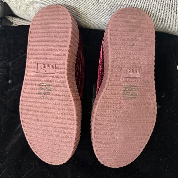 Fenty Puma x Rihanna Creeper Maroon Velvet US 8 - Picture 4 of 4